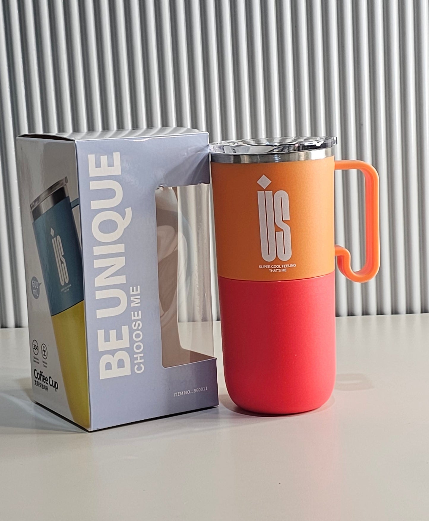 Coffee Tumbler with Detachable Glass Cup | 600ml | SUS304 Stainless Steel