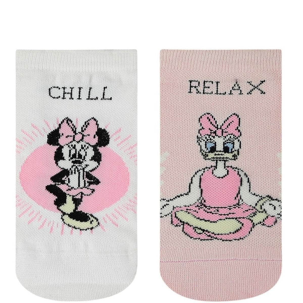 Disney Minnie Mouse Women’s Crew Socks – 2Pair Gift Set [Yoga Socks]