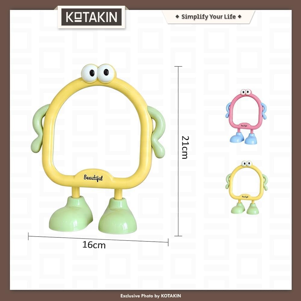 Korean Makeup Mirror.           Cute Cartoon Standing Mirror – Adorable Makeup & Desk Mirror for Kids, Teens & Home Decor.