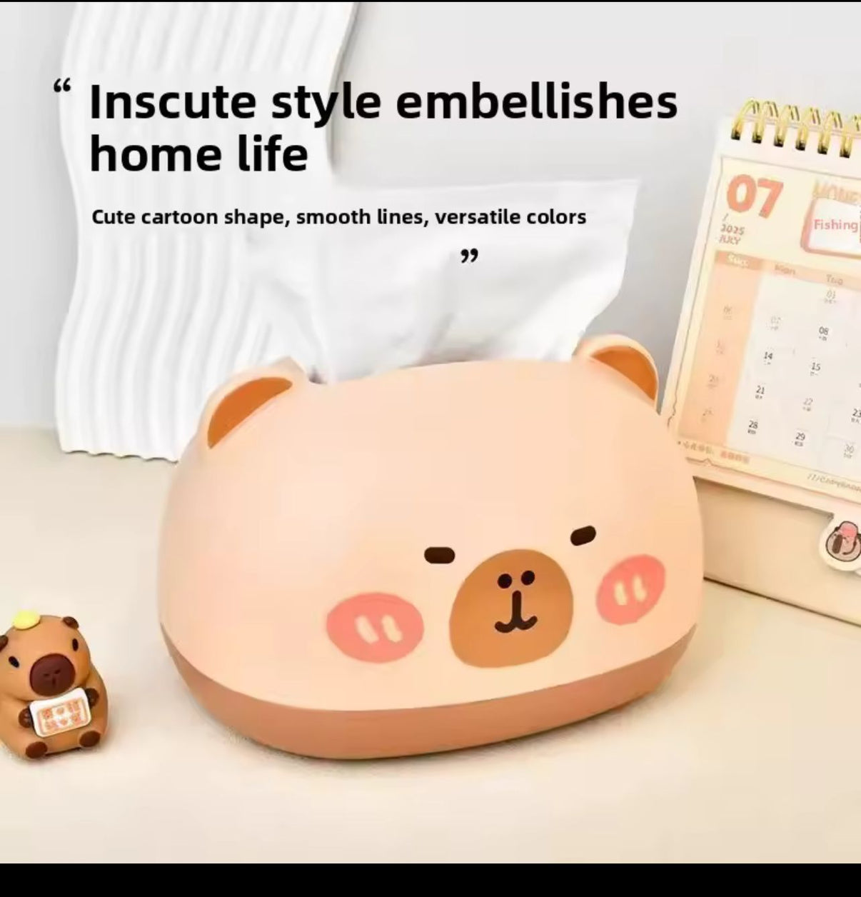 "Cute Capybara Tissue Box"