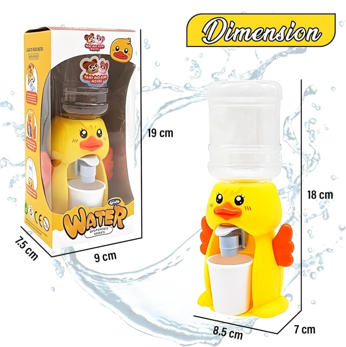 Duck Shaped Mini Water Dispenser for Kids.