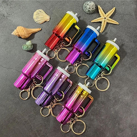 Holographic Stanley Design Keychains (random color)