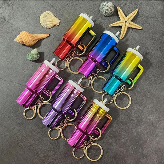Holographic Stanley Design Keychains (random color)