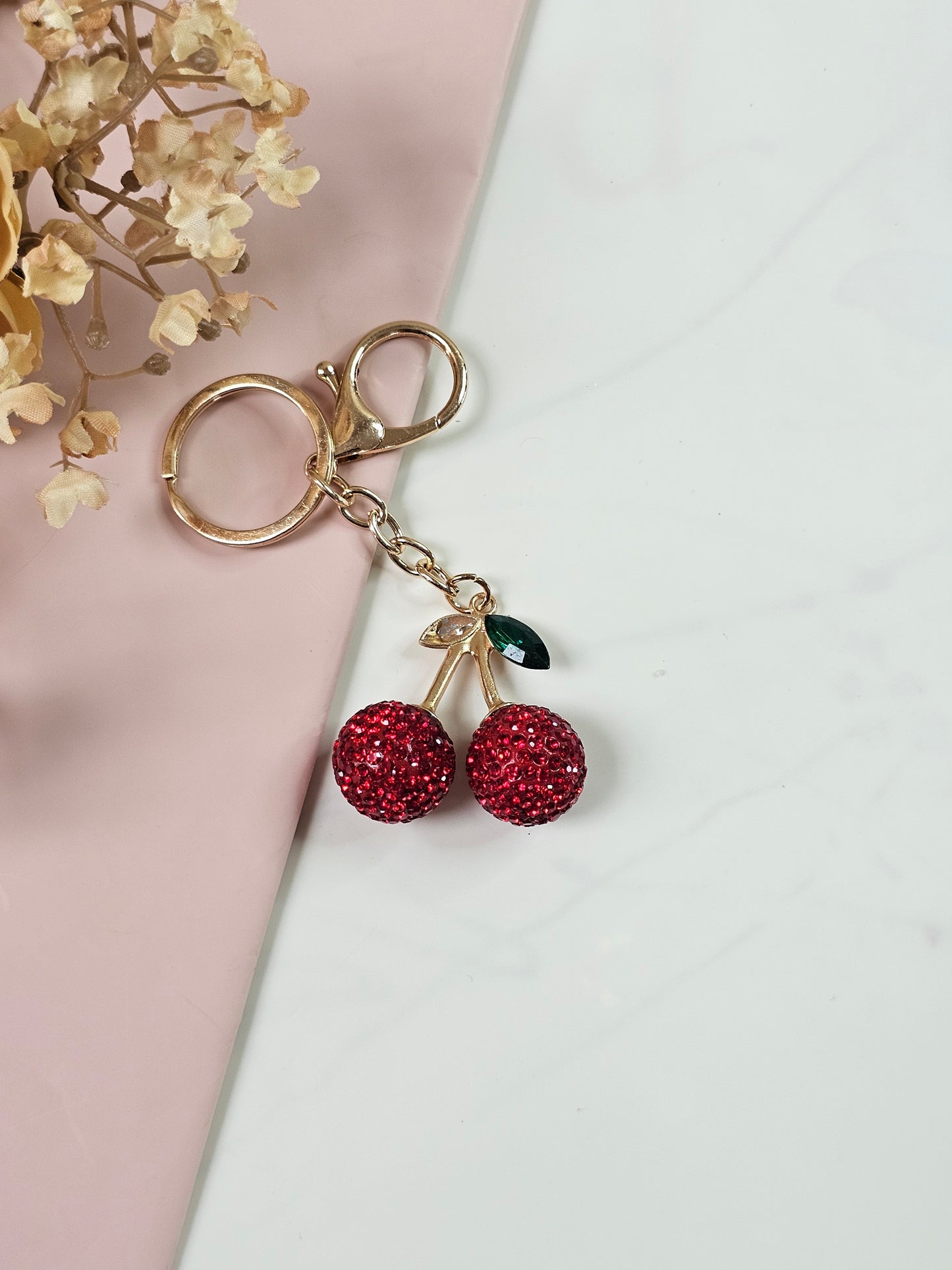 Chic Pinteresty Rhinestone Keychain & Bag Charm | Aesthetic Bag Accessory
