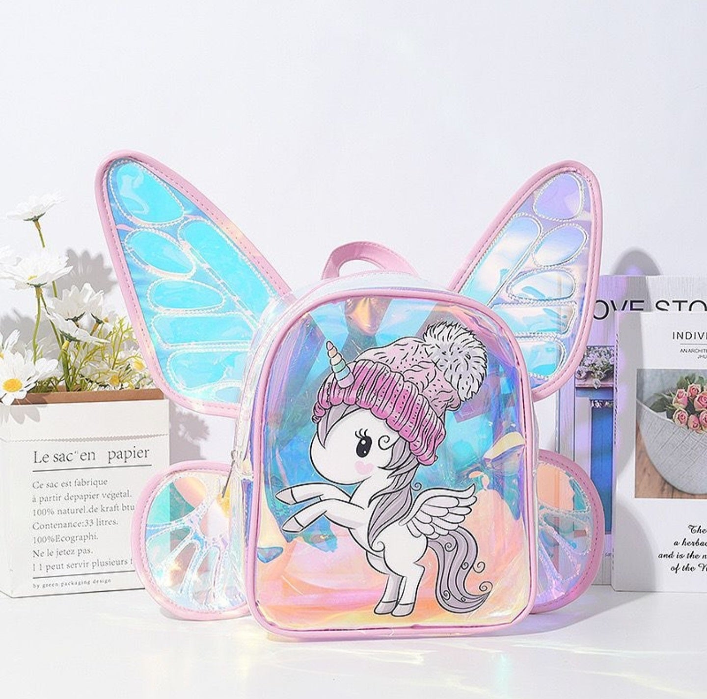 Unicorn Fairy Wings Preschool Backpack for Kids