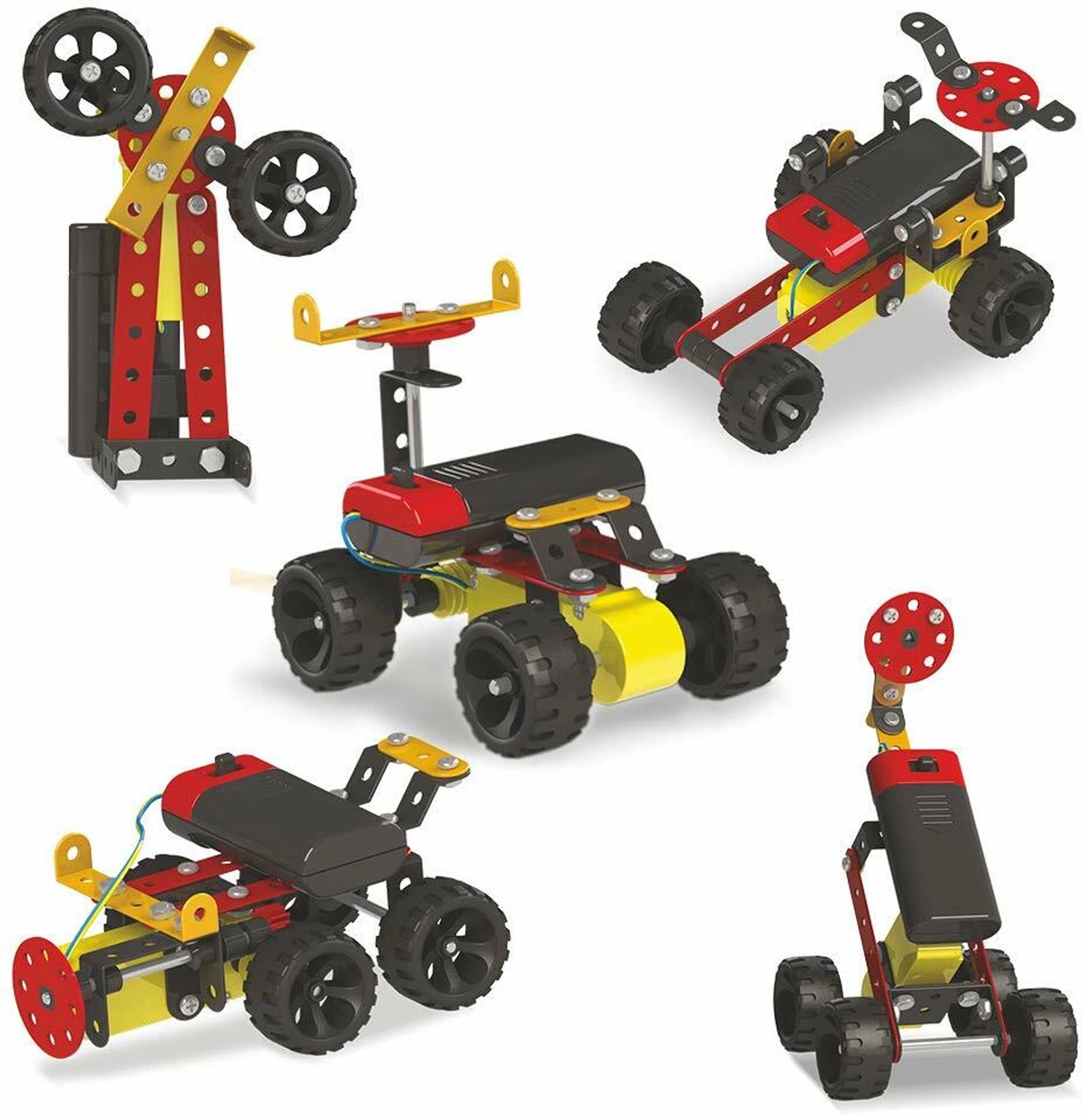 Mechanix Motorized Engineering STEM Kit – 84 Pieces, 5 Models