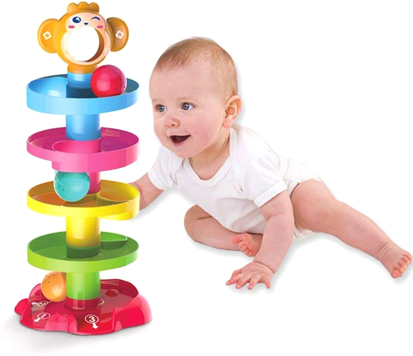 Roll Ball Tower Toy – Rolling Ball Stacking Game (18+ Months)